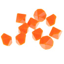 Orange 10 Pieces Resin Multi-Sided Blank Dice Die DIY for Party Bar Casino Supplies Table Game Props