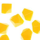 Yellow 10 Pieces Resin Multi-Sided Blank Dice Die DIY for Party Bar Casino Supplies Table Game Props