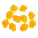 Yellow 10 Pieces Resin Multi-Sided Blank Dice Die DIY for Party Bar Casino Supplies Table Game Props