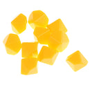 Yellow 10 Pieces Resin Multi-Sided Blank Dice Die DIY for Party Bar Casino Supplies Table Game Props