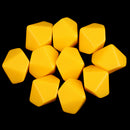 Yellow 10 Pieces Resin Multi-Sided Blank Dice Die DIY for Party Bar Casino Supplies Table Game Props