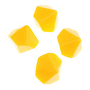 Yellow 10 Pieces Resin Multi-Sided Blank Dice Die DIY for Party Bar Casino Supplies Table Game Props