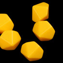 Yellow 10 Pieces Resin Multi-Sided Blank Dice Die DIY for Party Bar Casino Supplies Table Game Props