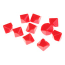 Red 10 Pieces Resin Multi-Sided Blank Dice Die DIY for Party Bar Casino Supplies Table Game Props
