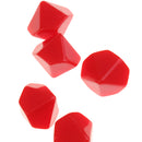 Red 10 Pieces Resin Multi-Sided Blank Dice Die DIY for Party Bar Casino Supplies Table Game Props