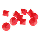 Red 10 Pieces Resin Multi-Sided Blank Dice Die DIY for Party Bar Casino Supplies Table Game Props
