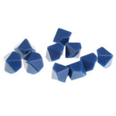 Blue 10 Pieces Resin Multi-Sided Blank Dice Die DIY for Party Bar Casino Supplies Table Game Props