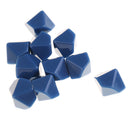 Blue 10 Pieces Resin Multi-Sided Blank Dice Die DIY for Party Bar Casino Supplies Table Game Props