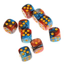 50x 12mm D6 Six Sided Acrylic Dice Die for Dungeons and Dragons RPG Blue Red