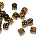 50x 12mm D6 Six Sided Acrylic Dice Die for Dungeons and Dragons RPG Yellow Black