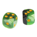 50x 12mm D6 Six Sided Acrylic Dice Die for Dungeons and Dragons RPG Green Black