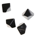 Black 10 Pieces Resin Multi-Sided Blank Dice Die DIY for Party Bar Casino Supplies Table Game Props