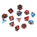 Pack of 14 Acrylic Double Color Dices Die D20 D12 D10 D8 D6 D4 for Dungeons and Dragons 0.62inch