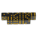 10Pcs Dice Round Corner Die 16mm Yellow Dotted for Traditional Board Games