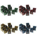 10Pcs Dice Round Corner Die 16mm Yellow Dotted for Traditional Board Games