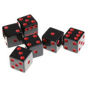 16x16mm (10 pcs/pack) Polyhedral Clear Game Dice Red Complte Set for DND RPG Card Game