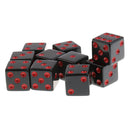 16x16mm (10 pcs/pack) Polyhedral Clear Game Dice Red Complte Set for DND RPG Card Game