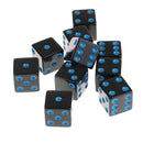 10Pcs Dice Round Corner Die 16mm Blue Dotted for Traditional Board Games Toy