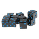 10Pcs Dice Round Corner Die 16mm Blue Dotted for Traditional Board Games Toy