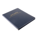 60 Pockets Paper Money Collection Album Leather Bill Notes Book Holder Blue