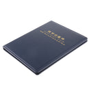 60 Pockets Paper Money Collection Album Leather Bill Notes Book Holder Blue
