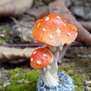 Mini Mushroom Sculpture Statues Lawn for Outdoor Garden Terrarium Moss Decor