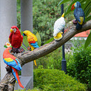 Collectible Animal Figurine Statue White Parrot for Home Garden Scenery DIY