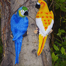 Collectible Animal Figurine Statue White Parrot for Home Garden Scenery DIY