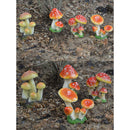 Resin Mini Mushroom Figurine Figure for Indoor Garden Grassland Decors Collectible