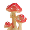 Resin Mini Mushroom Figurine Figure for Indoor Garden Grassland Decors Collectible