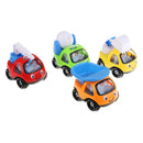 4PCS Pull Back Cars Assorted Mini Vehicle Truck Play Fun Toy for Kid Toddler