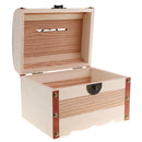 Wooden Medium Treasure Chest Piggy Bank Safe Mony Box for Children Birthday Christmas Gift