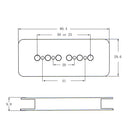 2 Humbucker Pickup Slug Bobbin Cover 50mm 52mm for Soapbar p90 Guitar Pickup