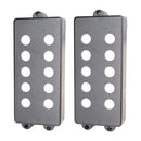 2Pcs Humbucker Pickup Cover Double Coil for 5-String Electric Bass Replacement Parts