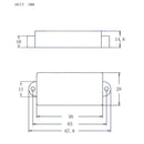 2x Replacement Closed Sealed Pickup Covers for 4-String PB Bass String Instrument