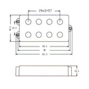 2Pcs Humbucker Pickup Cover Double Coil for 4-String Electric Bass Replacement Parts