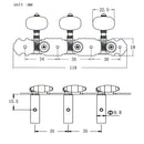 2 Pack Classical Guitar String Tuning Keys Tuners for Guitar Accessories