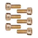 6pcs Electric Guitar Tremolo Bridge Locked String Saddles Screws Parts Gold