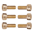 6pcs Electric Guitar Tremolo Bridge Locked String Saddles Screws Parts Gold