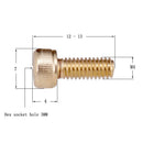 6pcs Electric Guitar Tremolo Bridge Locked String Saddles Screws Parts Gold
