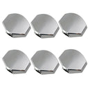 Electric/Acoustic Guitar Metal Tuner Tuning Pegs Button Cap Silver 6pcs/Pack