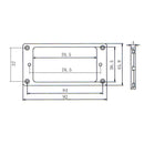 2pcs Plastic Humbucker Flat Pickup Mounting Ring Frames for Electric Guitar