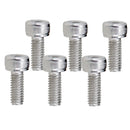 6pcs Electric Guitar Tremolo Bridge Locked String Saddles Screws Part Silver