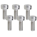 6pcs Electric Guitar Tremolo Bridge Locked String Saddles Screws Part Silver