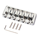 6-String Quality Electric Bass Guitar Instrument Bridge Chrome DIY Accessory