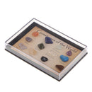 15 Small Polished Gemstones of the World in a Mini Display Case Gift