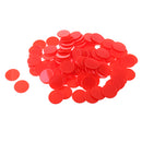 100 Pieces 25mm Opaque Plastic Board Game Counters Numeracy Teaching Aid Red
