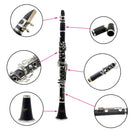 1 Set 17 Key B Clarinet Set Woodwind Instrument - Black