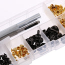 60PCS Metal No Sewing Snap Button Press Stud Leather Clothes Fastener Rivets