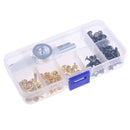 60PCS Metal No Sewing Snap Button Press Stud Leather Clothes Fastener Rivet